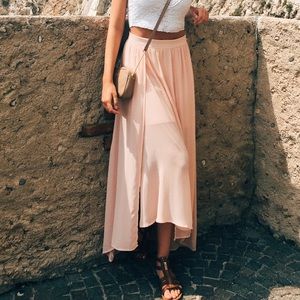 Pink High-low Skirt